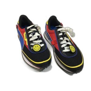 EUC SmileyWorld x Puma Future Rider 'Black Royal Blue' GS Size 7C